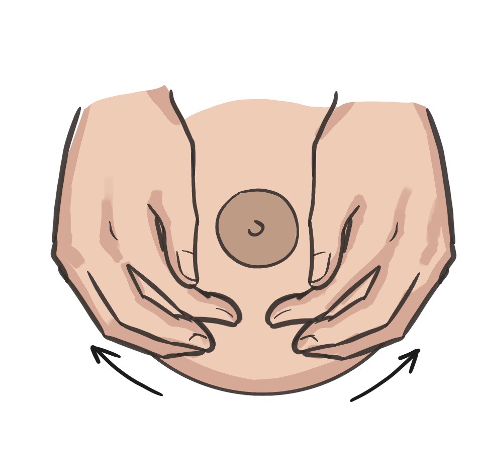 5 ท่านวด แก้ท่อน้ำนมอุดตันด้วยตัวเอง 6 นวดเต้านม4